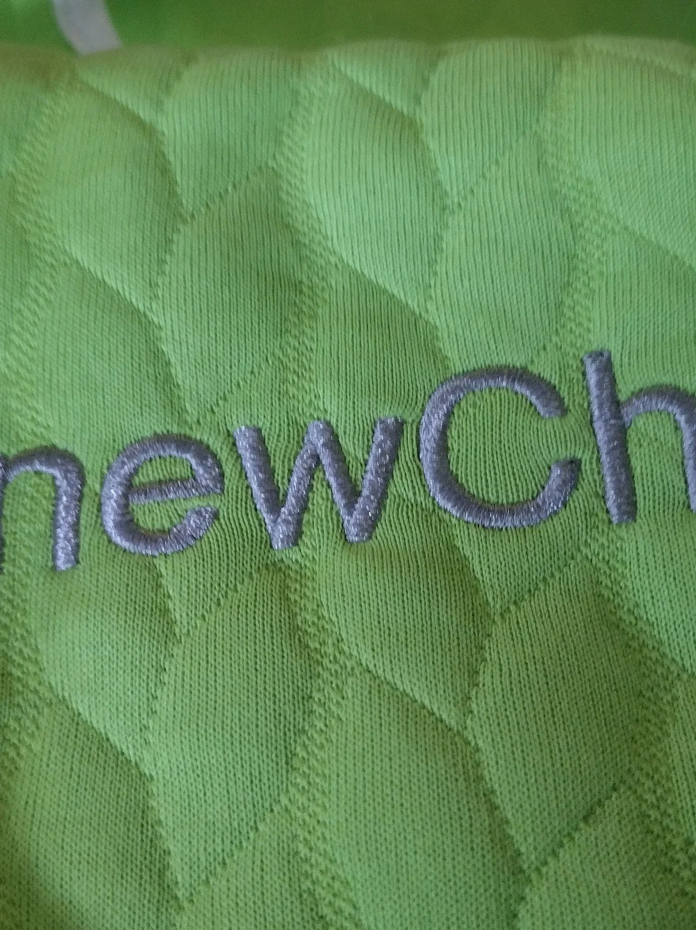 Embroidered Lime Green Quilted Top - 